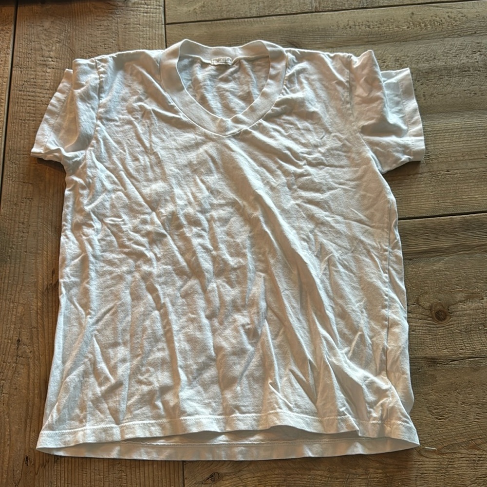Plain vneck brandy tee